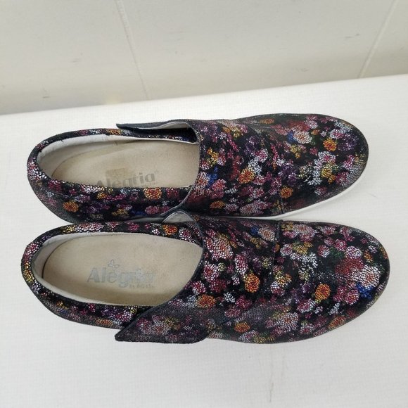 Alegria TRAQ QIN 689 Floral Loafers 40 9.5 10 Slip On Comfort Shoes Coquette - Picture 6 of 10